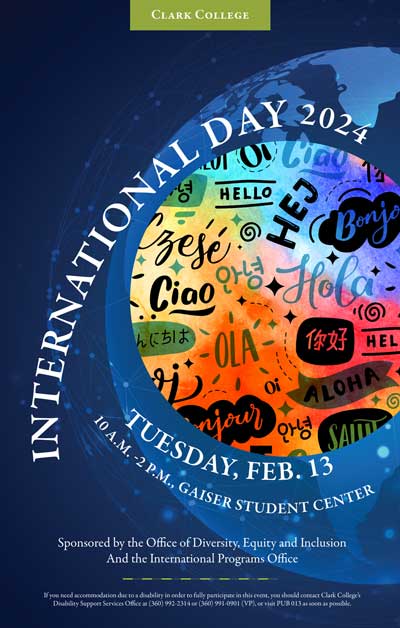 A flyer explaining details about International Day