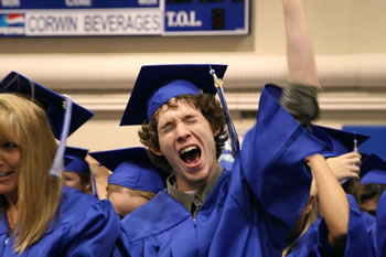 2008 GED graduate cheers