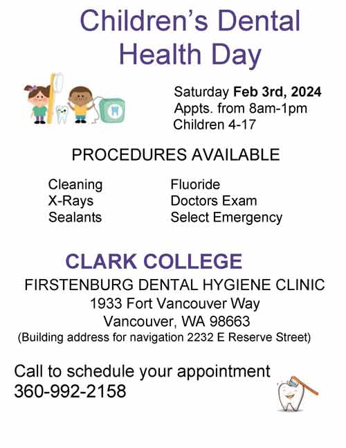 A flyer in English explaining Children's Dental Health Day for February 3rd