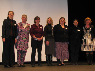 Clark Collegeï¿½s newly tenured faculty members were honored at a ceremony in the collegeï¿½s Gaiser Student Center on April 25.ï¿½Left to right:ï¿½Radmilla Ballada, Deborah Hendrickson, Katy Washburne, Michelle Mallory, Deena Bisig, Nicoleta Sharp and Elizabeth Ubierto.ï¿½Not pictured:ï¿½Erika Nava.