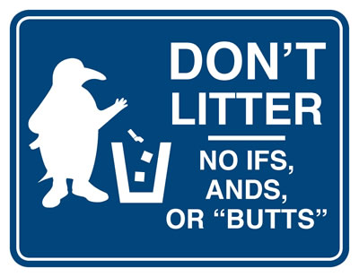 Anti-littering poster