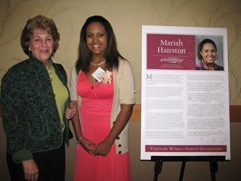 Running Start student Mariah Hairston is congratulated for being named a Young Woman of Achievement